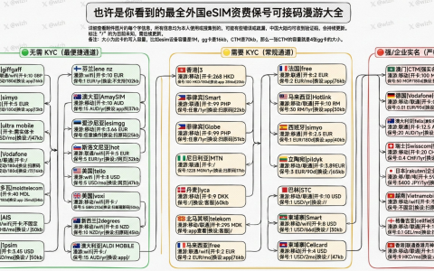 也许是你看到的最全外国eSIM资费保号可接码漫游大全